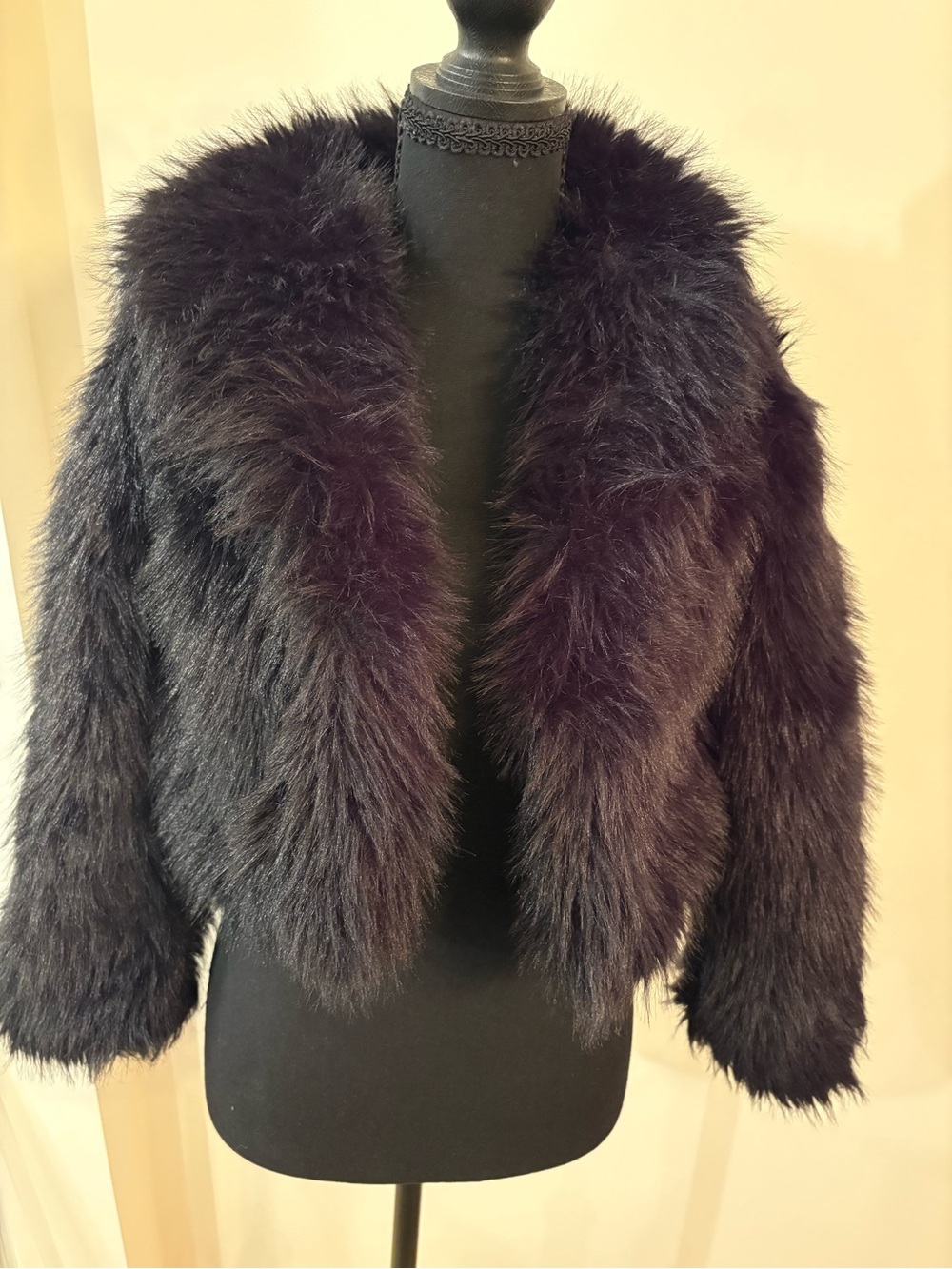 Girls JacketFaux Fur Black